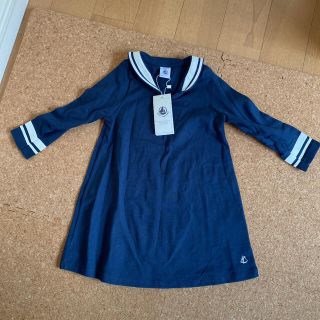 プチバトー(PETIT BATEAU)のプチバトー　セーラーワンピース　90(ワンピース)