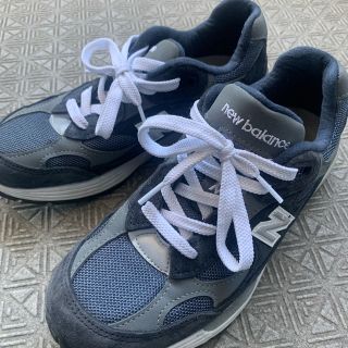 ニューバランス(New Balance)のニューバランス992 ネイビー　23センチ(スニーカー)