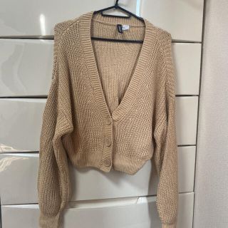 エイチアンドエム(H&M)のh&m ニットカーディガン トップス ベージュ(ニット/セーター)