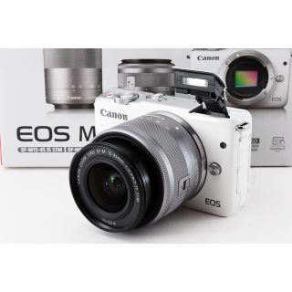 キヤノン(Canon)の☆Wi-Fi & 自撮り☆キャノン EOS M10 ホワイト レンズキット(ミラーレス一眼)