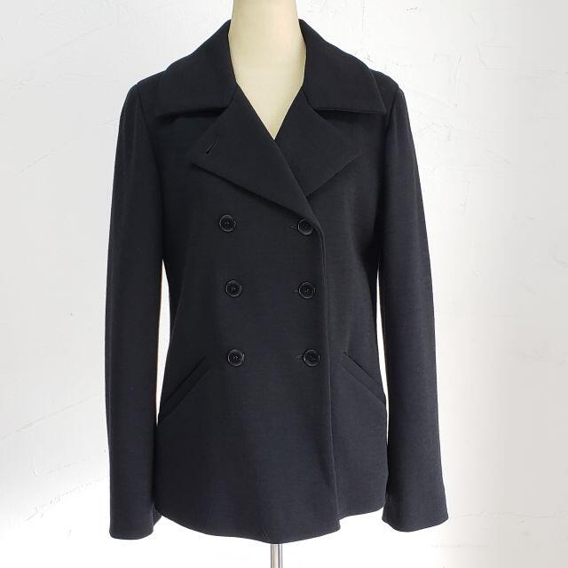 代引き人気 ☆ アニエスベー 超美品 - b. agnes ウール ブラック フランス製 1 Pコート コート ピーコート