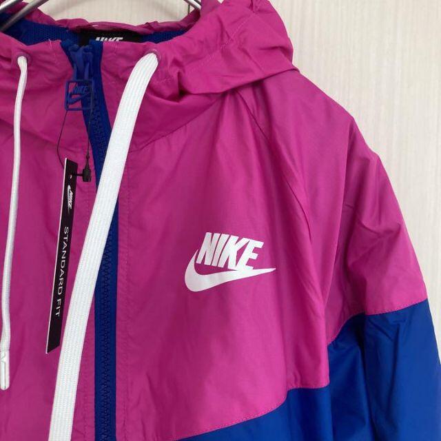 1. 新品 NIKE ナイキ レディース ナイロンジャケット ピンク×ブルー M