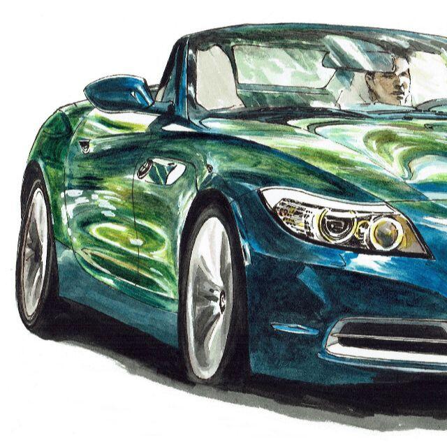 GC-047 BMW Z4限定版画サイン有額装済作家平右ヱ門 2