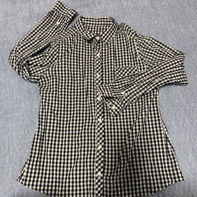 レディース 大きいサイズ ギンガムチェックシャツ XL LL レディースのトップス(シャツ/ブラウス(長袖/七分))の商品写真