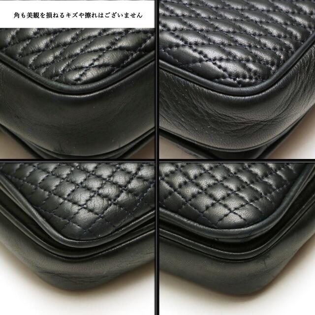 Bally(バリー)の【ヴィンテージ】◯バリー◯キルティング レザー / ダークネイビー / バッグ レディースのバッグ(ショルダーバッグ)の商品写真