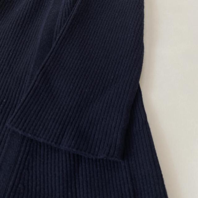 Drawer(ドゥロワー)の美品✨ドゥロワー リブニット ワンピース ウール 長袖 膝丈 日本製 ハイネック レディースのワンピース(ひざ丈ワンピース)の商品写真