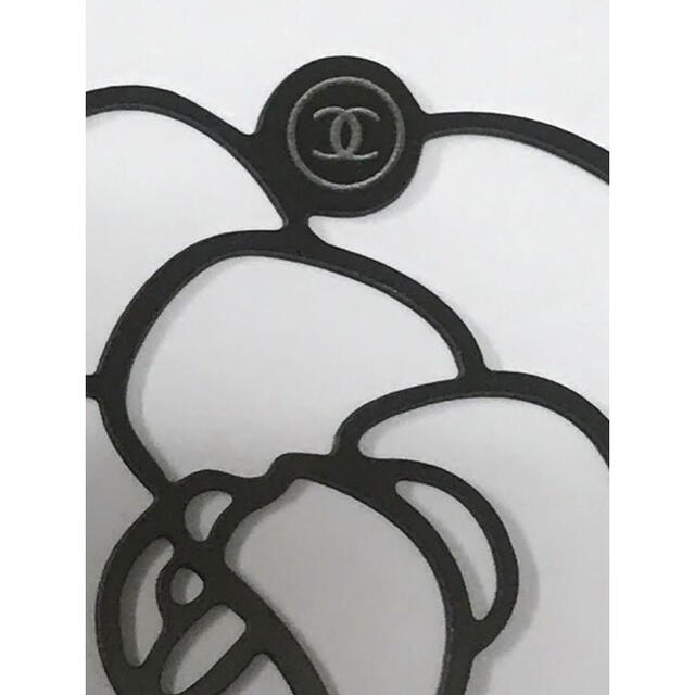 CHANEL - CHANEL シャネル CC 付ブラックカメリアブックマークの CHANEL - CHANEL シャネル CC 付ブラックカメリアブックマークの