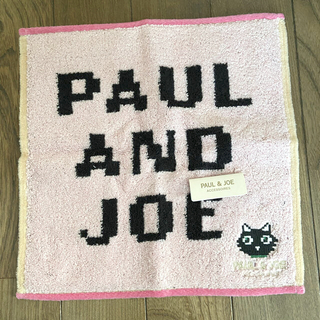 ポールアンドジョー(PAUL & JOE)のPaul & JOE ハンドタオル ピンク 黒猫(ハンカチ)