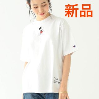 ビームスボーイ(BEAMS BOY)の新品 ビームスボーイ 別注 チャンピオン ミッキーマウス Tシャツ 白 XS(Tシャツ(半袖/袖なし))