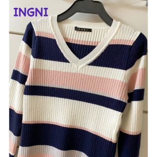 イング(INGNI)の新品未使用✦︎イング❤︎マルチボーダーニット(ニット/セーター)