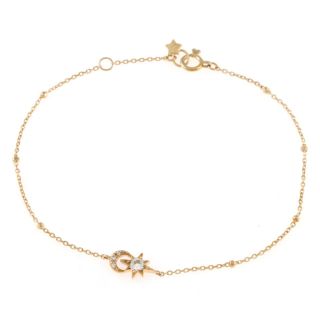 スタージュエリー(STAR JEWELRY)の【中古】スタージュエリー STAR JEWELRY ブレスレット K10 星 月(ブレスレット/バングル)