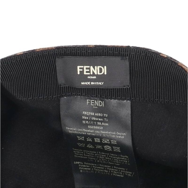 FENDI 19SS FXQ768 A660 FF柄ベースボールキャップ帽子の通販 by RINKAN｜フェンディならラクマ - フェンディ 最新作お得