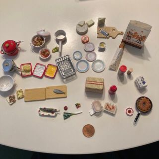 ミニチュア　カレー　味噌汁　ロールキャベツ　ピクニック　サバ　餃子　フライ　ピザ(その他)