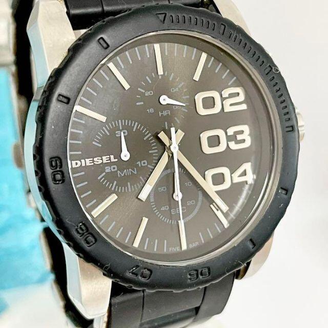 DIESEL 人気 クロノグラフ シリコンの通販 by Haru's shop｜ディーゼルならラクマ - 53 ディーゼル時計 メンズ腕時計 ブラック 新品最新品