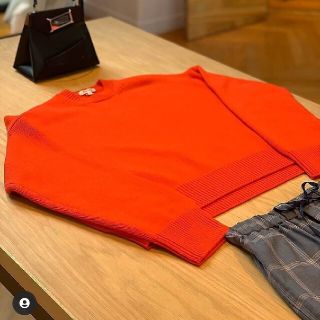 Drawer - ブラミンク BLAMINK 今季 カシミヤ ニット オレンジ 38 新品