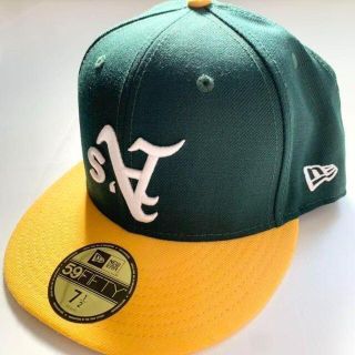 ニューエラー(NEW ERA)の海外限定 アスレチックス A  ニューエラキャップ  7 1/2 反転ロゴ(キャップ)