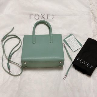 フォクシー(FOXEY)の美品 フォクシー ミントカラー バッグ(ハンドバッグ)