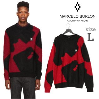 マルセロブロン(MARCELO BURLON)の新品 定価6.2万円 MARCELO BURLON CAMO ニット/セーター(ニット/セーター)