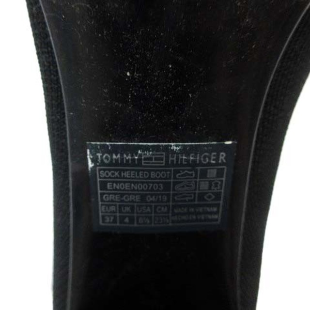 トミーヒルフィガー ソックスブーツ ショートブーツ ハイヒール 23.5cm 黒 5