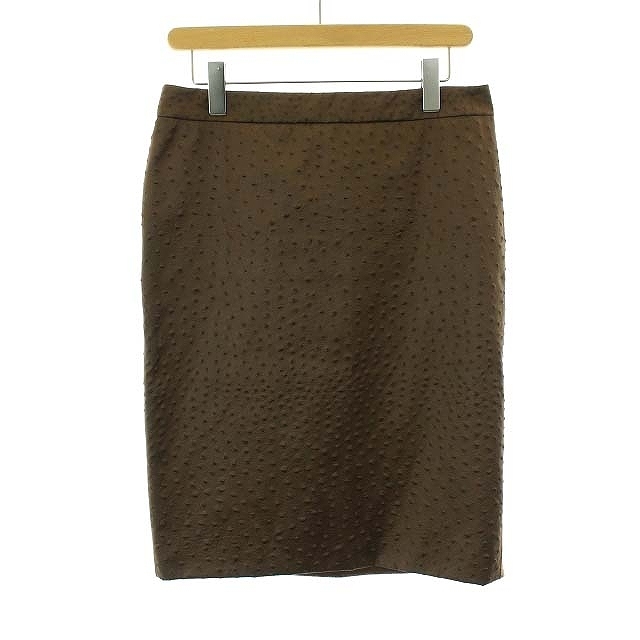 Max Mara(マックスマーラ)のマックスマーラ 白タグ タイトスカート ひざ丈 切替 ウール 44 L 茶色  レディースのスカート(ひざ丈スカート)の商品写真