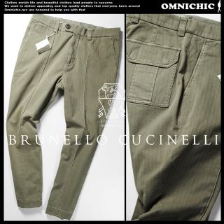 ブルネロクチネリ(BRUNELLO CUCINELLI)のけっちゃん様ブルネロクチネリレジャーフィットクリースカーゴポケットチノパンツ48(ワークパンツ/カーゴパンツ)