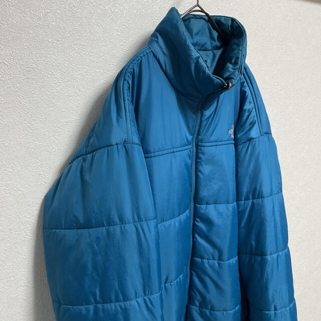 THE NORTH FACE(ザノースフェイス)の古着 ノースフェイス 中綿ジャケット メンズL ブルー メンズのジャケット/アウター(ダウンジャケット)の商品写真