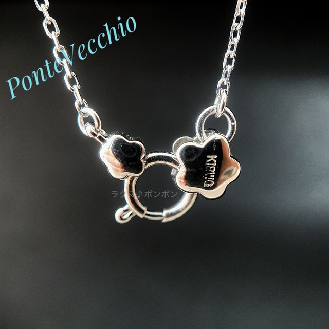 ポンテヴェキオ✿ PonteVecchio K18WG ダイヤフラワーネックレス- k18★k18WGネックレス