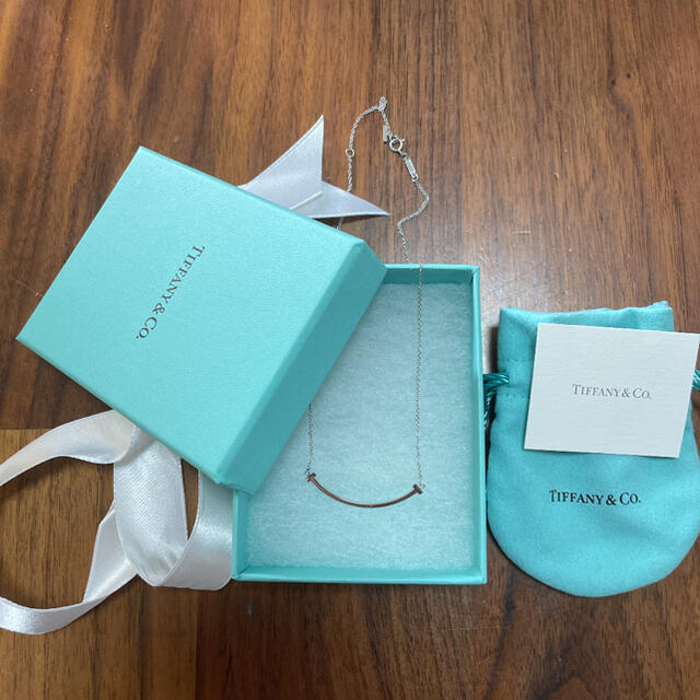 Tiffany ティファニー ネックレス　Tスマイルネックレススモール