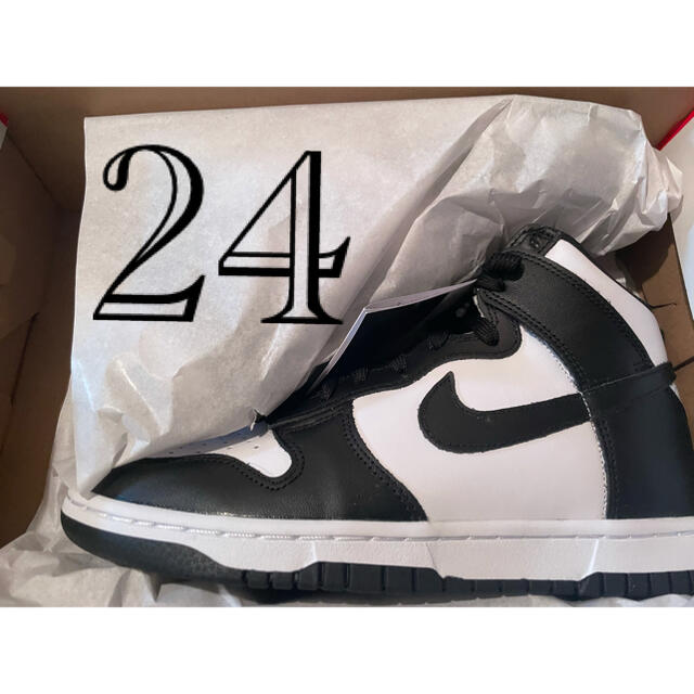 24cm WMNS DUNK HIGH WHITE BLACK panda