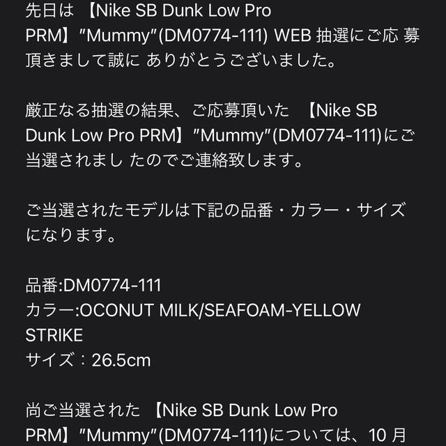 Nike SB Dunk Low Mummy ダンク　マミー