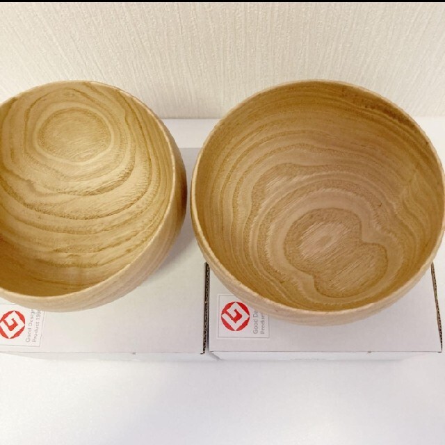 【新品・未使用】薗部産業 めいぼく椀 けやき 2個セット