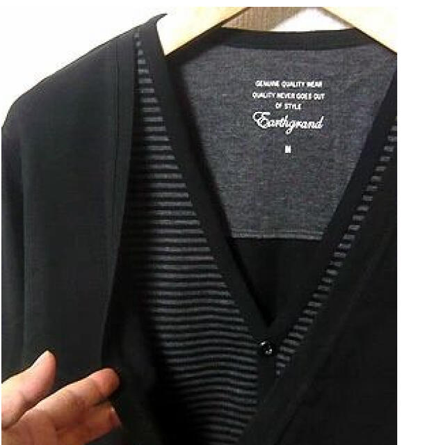カーディガン モノトーン 羽織モード 薄手カーデ オールシーズン メンズのトップス(カーディガン)の商品写真