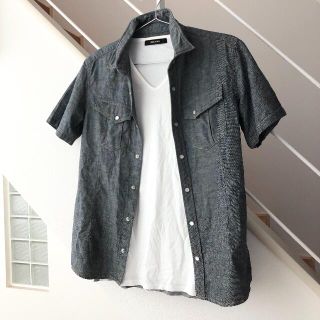 コムサメン(COMME CA MEN)の2点セット COMME CA MEN デニム半袖シャツ&Tシャツ 日本製(シャツ)