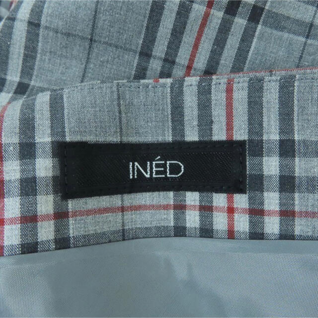 INED(イネド)の【未使用】INED/イネド チェック柄 タイトスカート/13 レディースのスカート(ひざ丈スカート)の商品写真