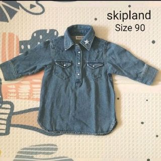 スキップランド(Skip Land)のスキップランド　デニムワンピースサイズ　90(ワンピース)