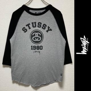 ステューシー(STUSSY)のSTUSSY　ステューシー　ロンT　ラグラン　カットソー　七分袖　Sサイズ　貴重(Tシャツ/カットソー(七分/長袖))