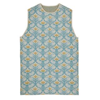 アメリヴィンテージ(Ameri VINTAGE)の美品 着１回 WALLART LIKE JACQUARD KNIT VESTブル(ベスト/ジレ)