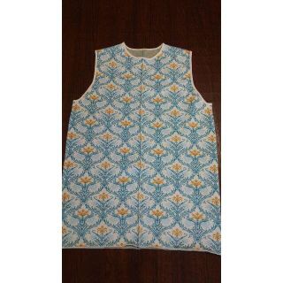 美品 着１回 WALLART LIKE JACQUARD KNIT VESTブル