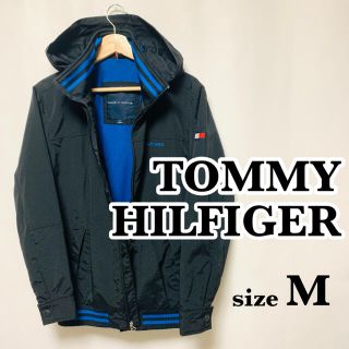 トミーヒルフィガー(TOMMY HILFIGER)のトミーヒルフィガー　ナイロンジャケット　黒　ブルゾン　超美品　サイズM(ナイロンジャケット)