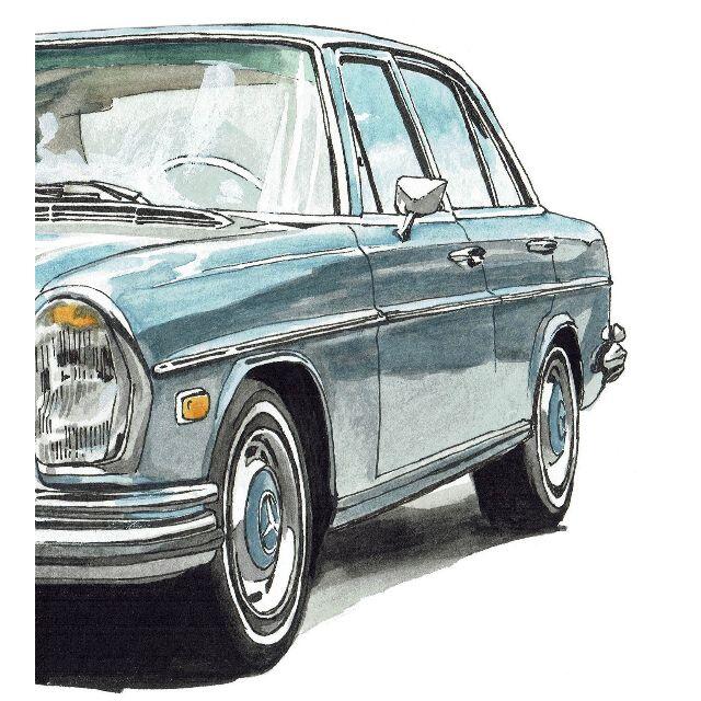 GC-1367 M BENZ E250限定版画 直筆サイン額装●作家 平右ヱ門