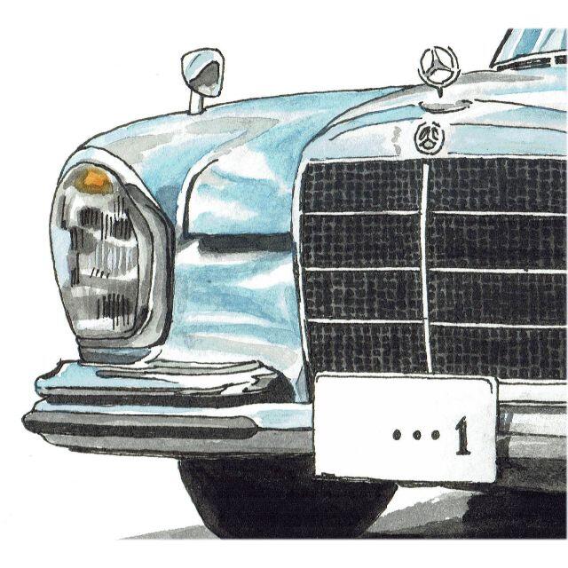 GC-1367 M BENZ E250限定版画 直筆サイン額装●作家 平右ヱ門