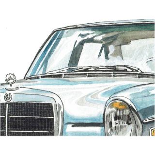 GC-1367 M BENZ E250限定版画 直筆サイン額装●作家 平右ヱ門