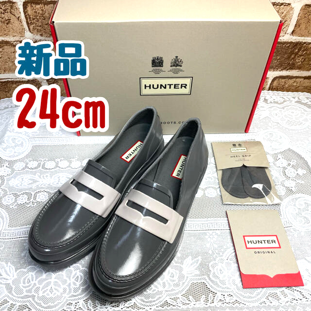 【新品】メダリオンシューズ 革靴 ローファー ホワイト 24cm シンプル
