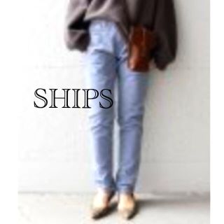 シップス(SHIPS)の【新品 未使用】SHIPS  コーデュロイパンツ ブルー Lサイズ(カジュアルパンツ)