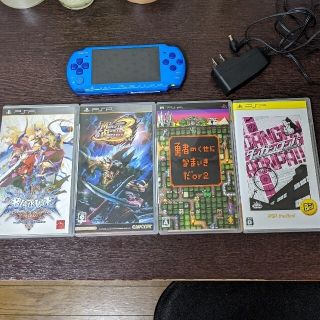 プレイステーションポータブル(PlayStation Portable)のPSP 3000 本体 ソフト付き(携帯用ゲーム機本体)