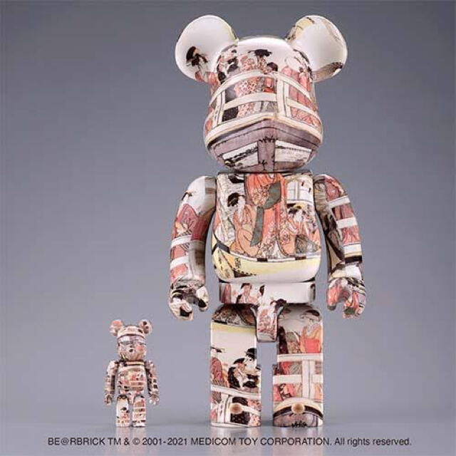 BE@RBRICK 喜多川歌麿「両国橋の上下」 100% & 400