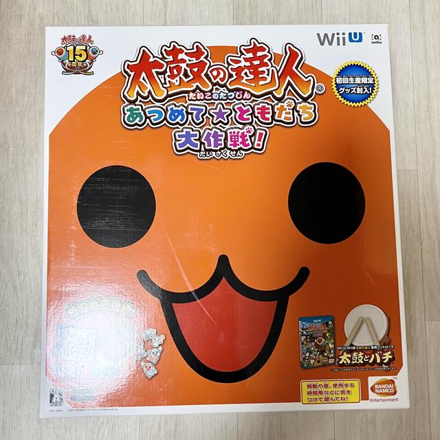 Wii U(ウィーユー)のWii U 太鼓の達人 あつめて☆ともだち 大作戦！ タタコン同梱版 エンタメ/ホビーのゲームソフト/ゲーム機本体(家庭用ゲームソフト)の商品写真