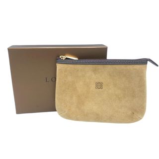 ロエベ(LOEWE)の【極美品】LOEWE ロエベ アナグラム ポーチ ブラウン バニティ(ポーチ)