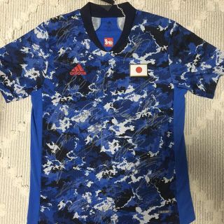 アディダス(adidas)の日本代表2020ホームオーセンティックユニフォーム O フルサイン入り(ウェア)