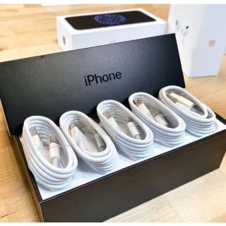 5本 iPhone iPad 充電器 ライトニングケーブル1m A(バッテリー/充電器)